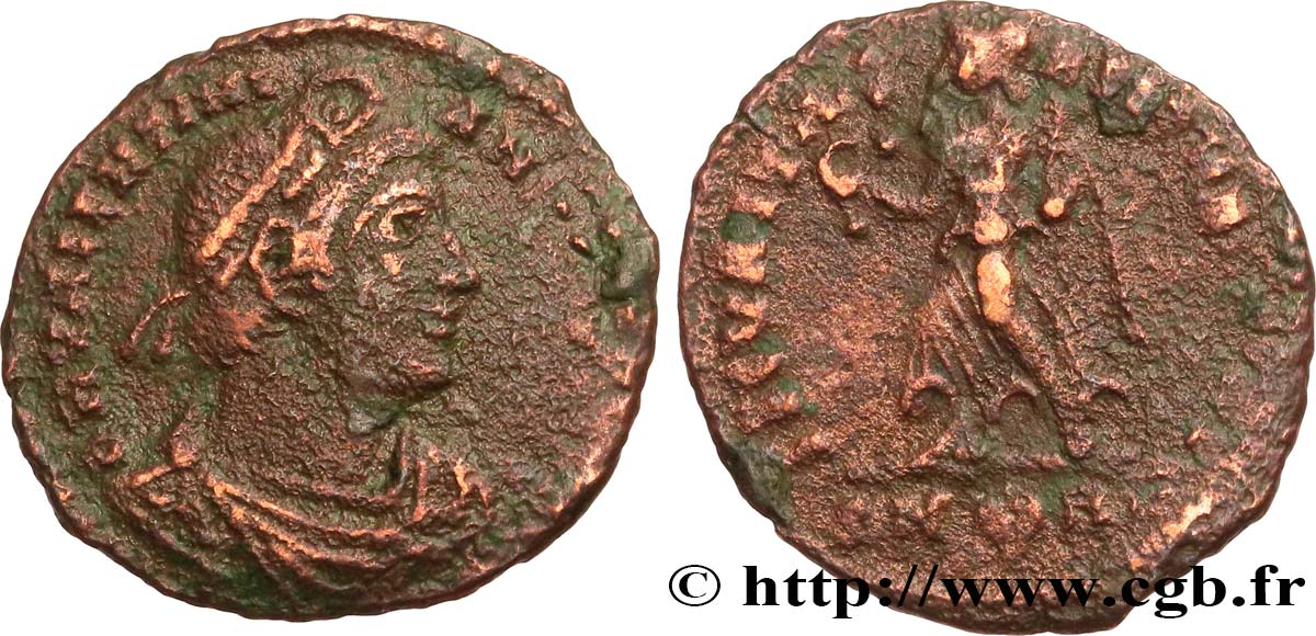 VALENTINIANO I Nummus, (PB, Æ 3) RC+