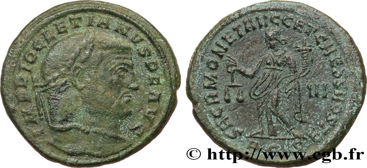 DIOCLECIANO Follis ou nummus BC+