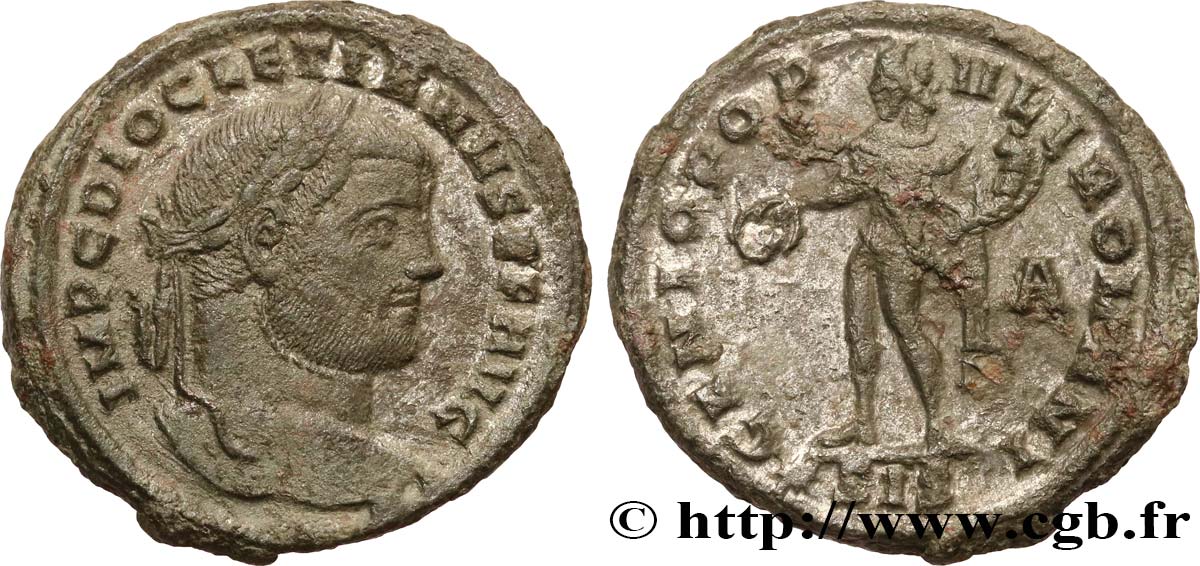 DIOCLETIAN Follis ou nummus AU/XF