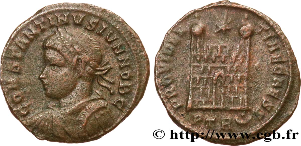 CONSTANTIN II Centenionalis ou nummus TTB