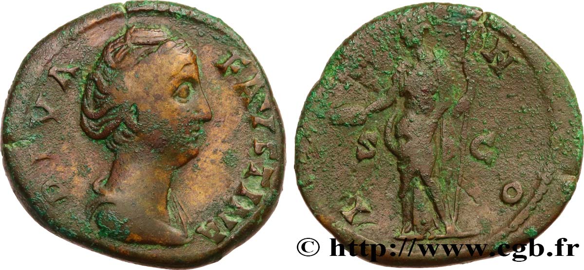 FAUSTINA MOTHER Dupondius XF/VF