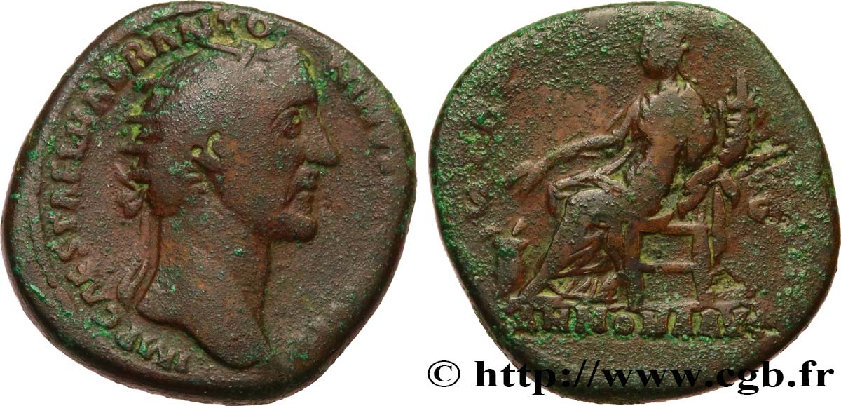 ANTONINUS PIUS Dupondius S/fSS