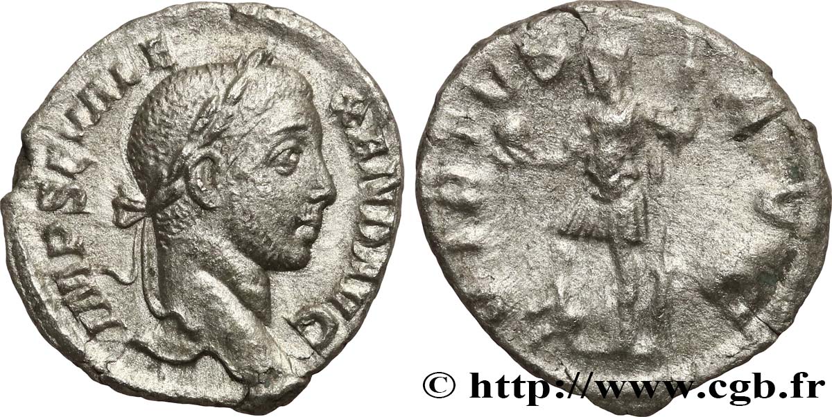 SEVERUS ALEXANDER Denier AU/VF