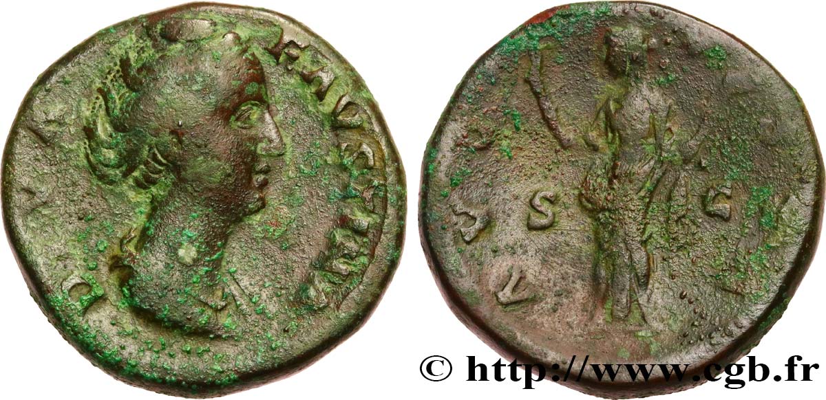 FAUSTINA MAJOR Sesterce VF
