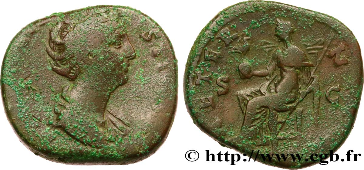 FAUSTINE MÈRE Sesterce TB/TB+