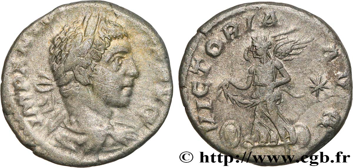 ELAGABALUS Denier VF