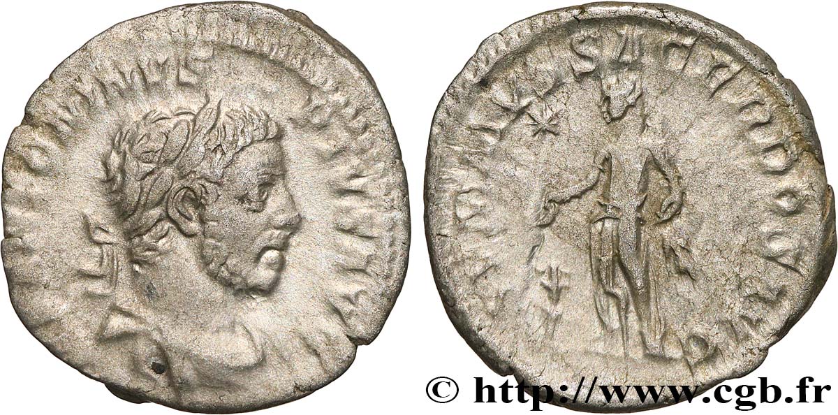 ELAGABALUS Denier VF