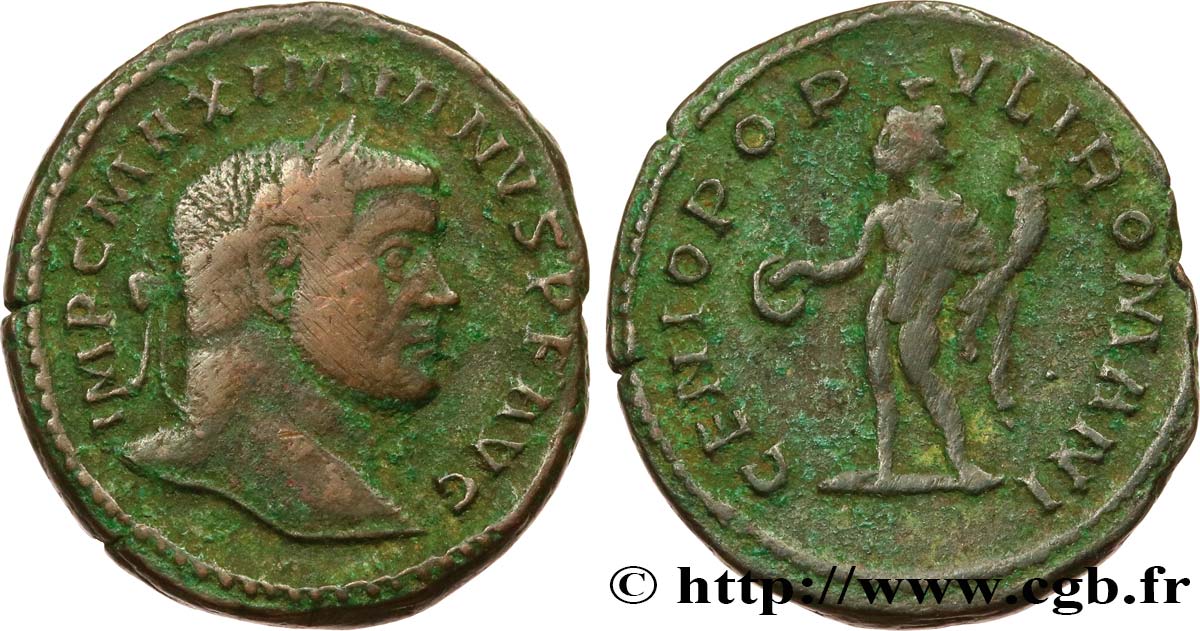 MAXIMIANUS HERCULIUS Follis ou nummus VF