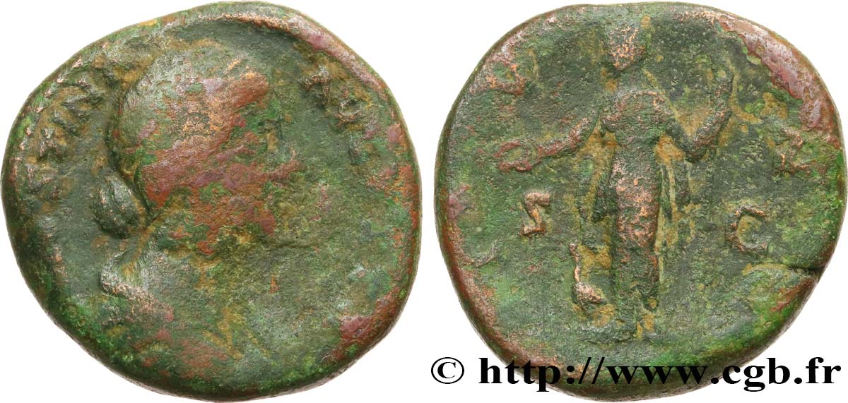 FAUSTINA MINOR Moyen bronze, dupondius ou as S/fSS