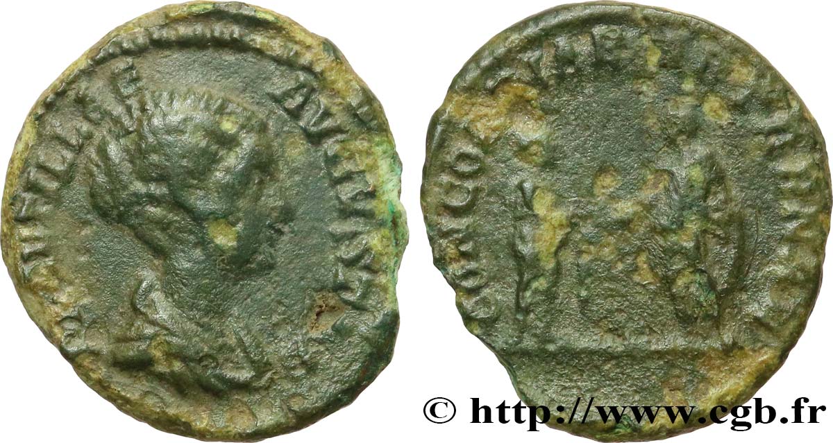 PLAUTILLA and CARACALLA Denier XF/VF