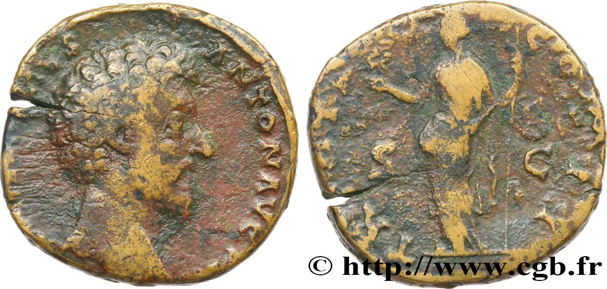 MARCUS AURELIUS Sesterce VF