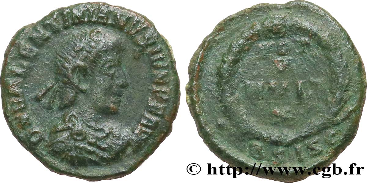 VALENTINIANUS II Nummus, (PB, Æ 4) SS/S