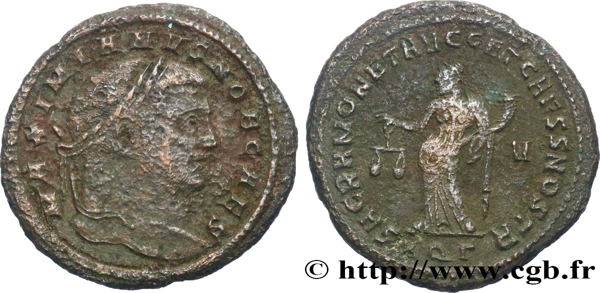 GALERIUS Follis ou nummus VF