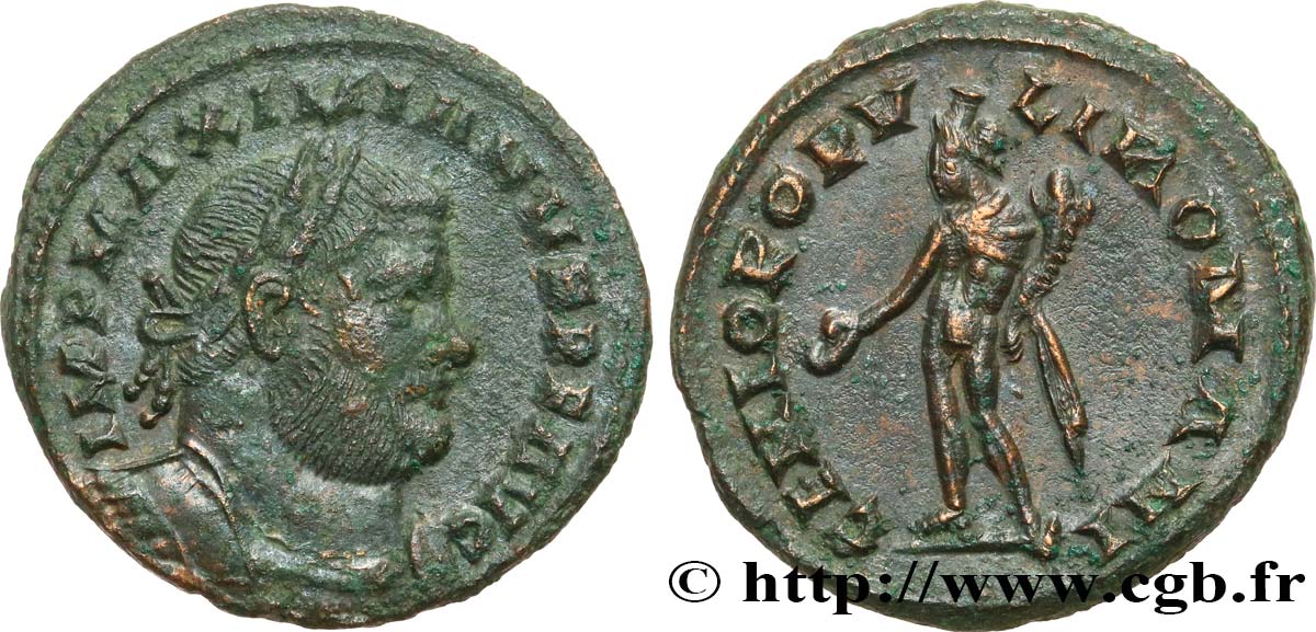 MAXIMIEN HERCULE Follis ou nummus TTB/TTB+