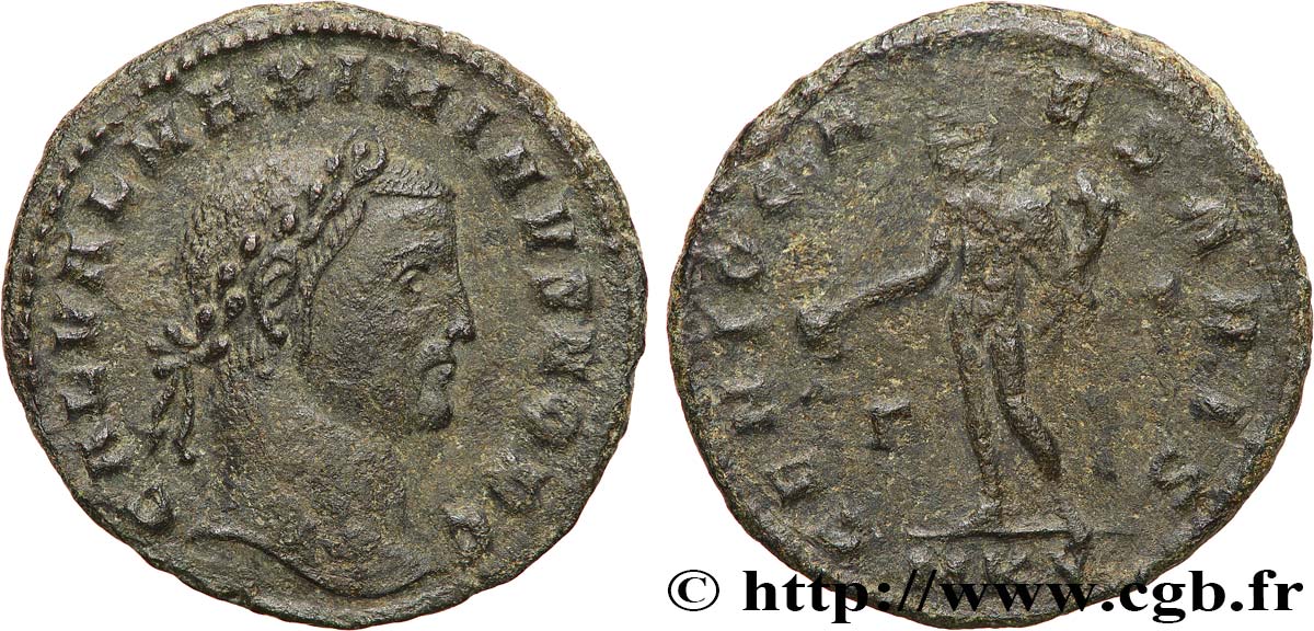 MAXIMINO II DAZA Follis ou nummus MBC/BC+