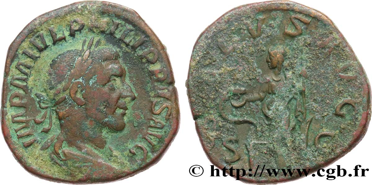 PHILIPPUS Sesterce VF/VF