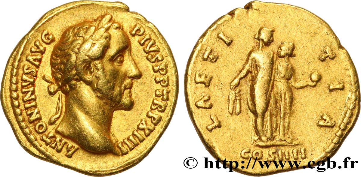 ANTONINUS PIUS Aureus AU/XF