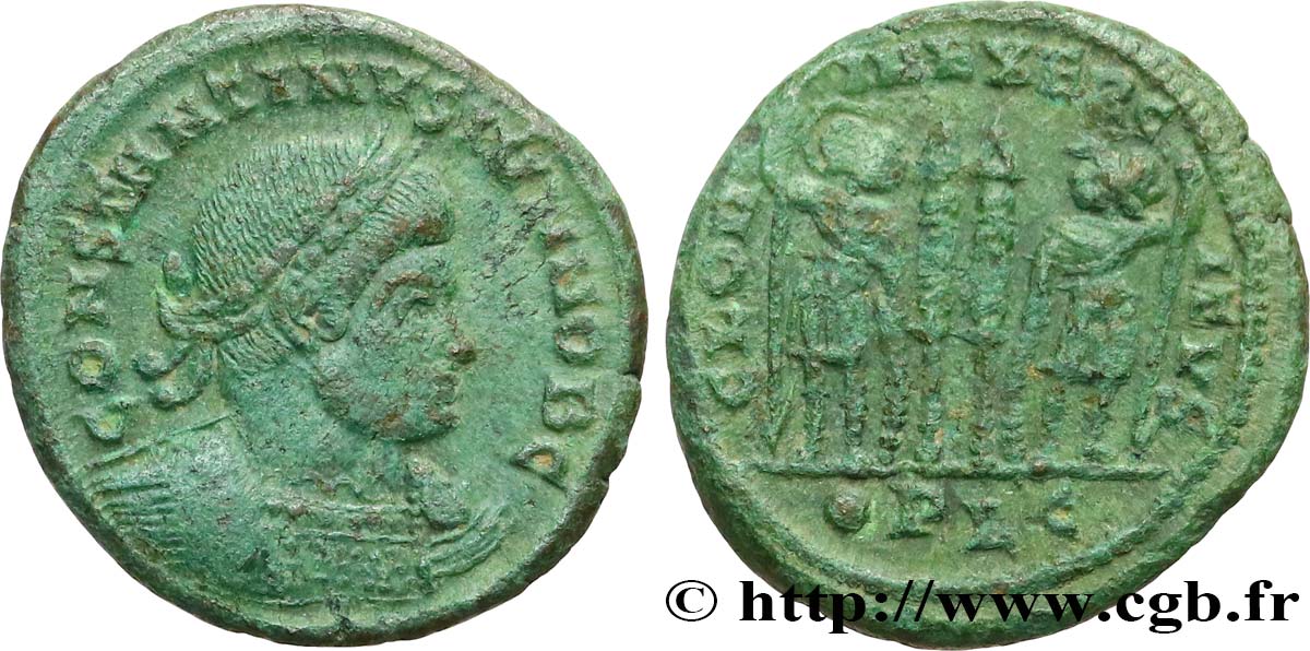 CONSTANTINE II Centenionalis ou nummus XF