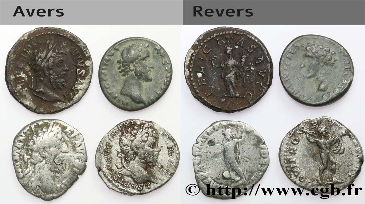 LOTS Lots de 4 monnaies lot