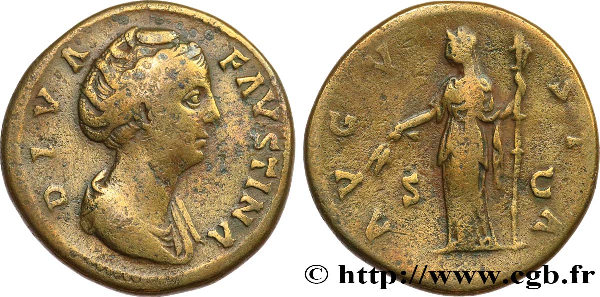 FAUSTINE MÈRE Sesterce TB+