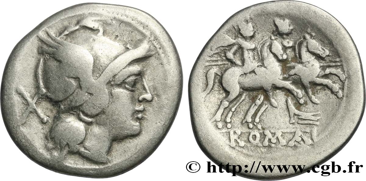 ROMAN REPUBLIC - ANONYMOUS Denier XF