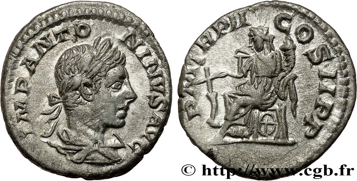 ELAGABALUS Denier AU