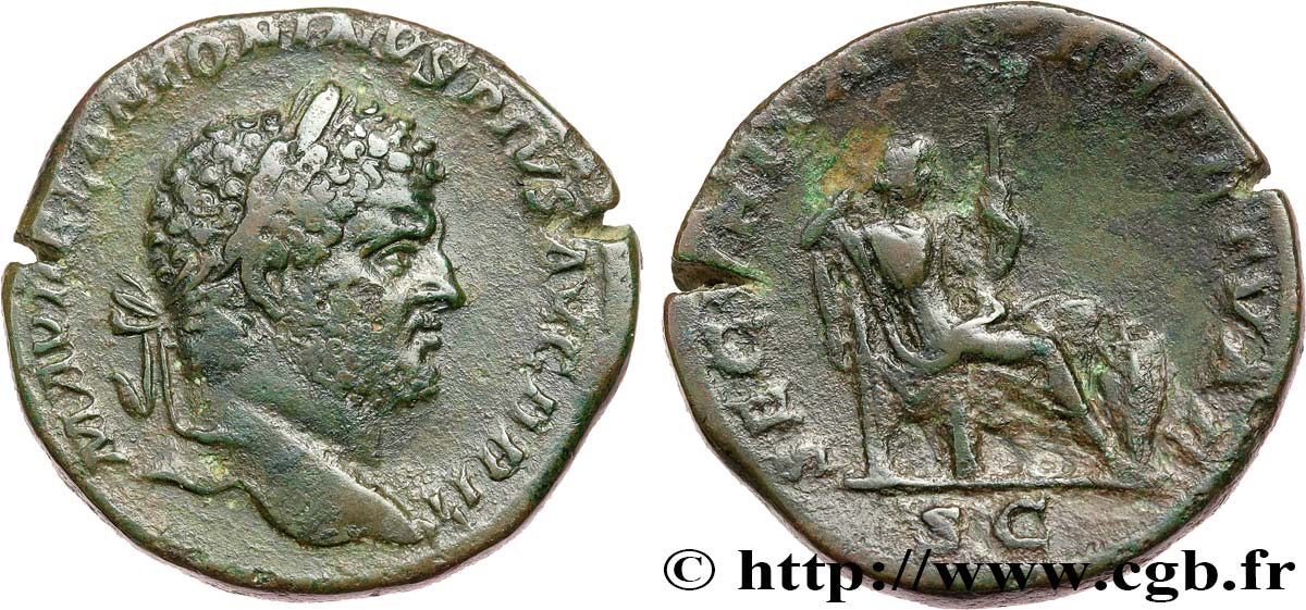 CARACALLA Sesterce MBC/BC+