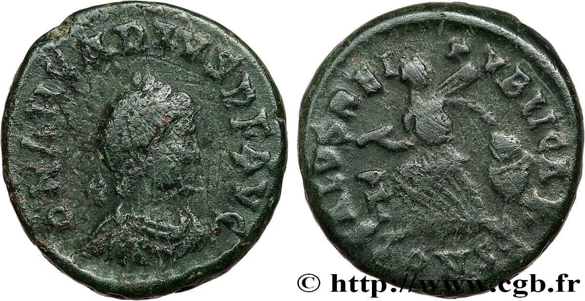 ARCADIUS Nummus, (PBQ, Æ 4) VF