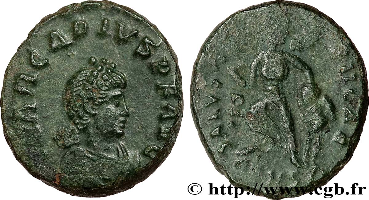 ARCADIUS Nummus, (PBQ, Æ 4) TTB+/TTB