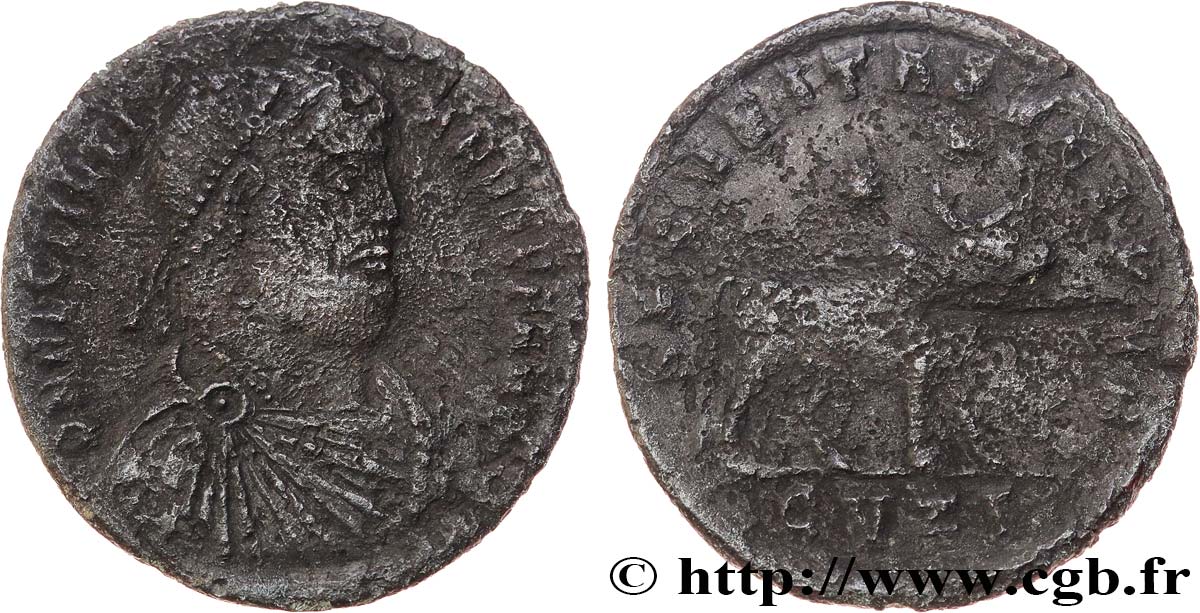 JULIAN II THE PHILOSOPHER Double maiorina, (GB, Æ 1) XF/VF