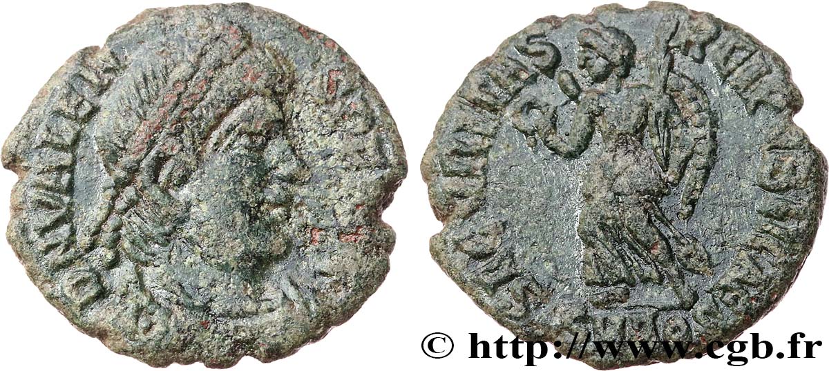 VALENS Nummus, (PB, Æ 3) TB+/TTB