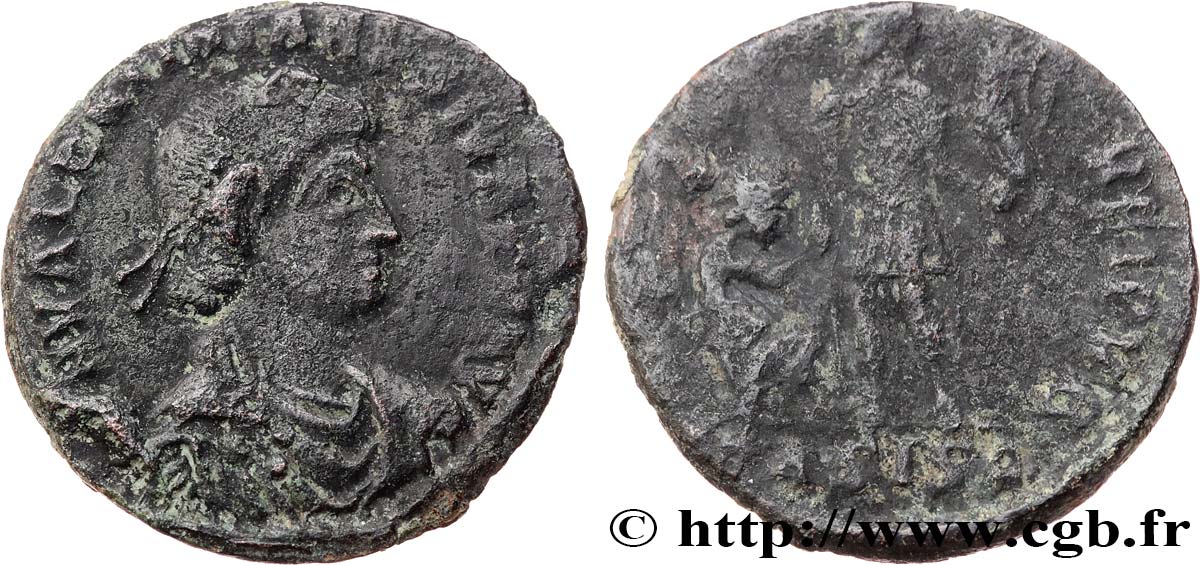 VALENTINIANUS II Maiorina pecunia, (MB, Æ 2) fSS/S