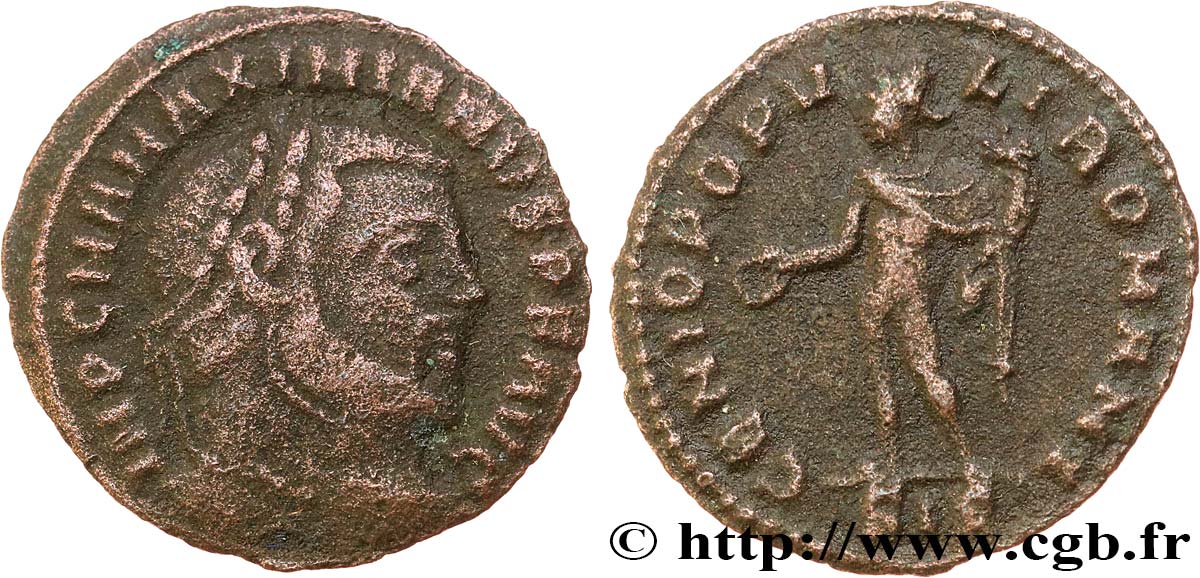 MAXIMIANUS HERCULIUS Quart de follis ou quart de nummus XF