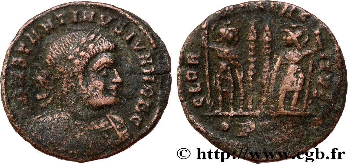 CONSTANTIN II Centenionalis ou nummus TB/TB+