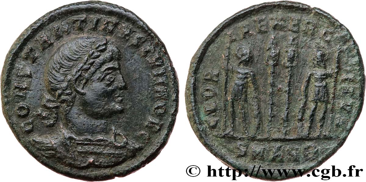 CONSTANTIN II Centenionalis ou nummus TTB+/TTB