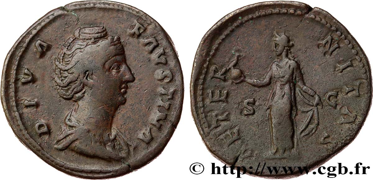 FAUSTINE MÈRE Sesterce TTB
