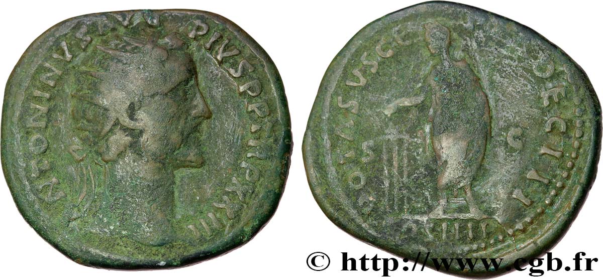 ANTONINUS PIUS Dupondius VF