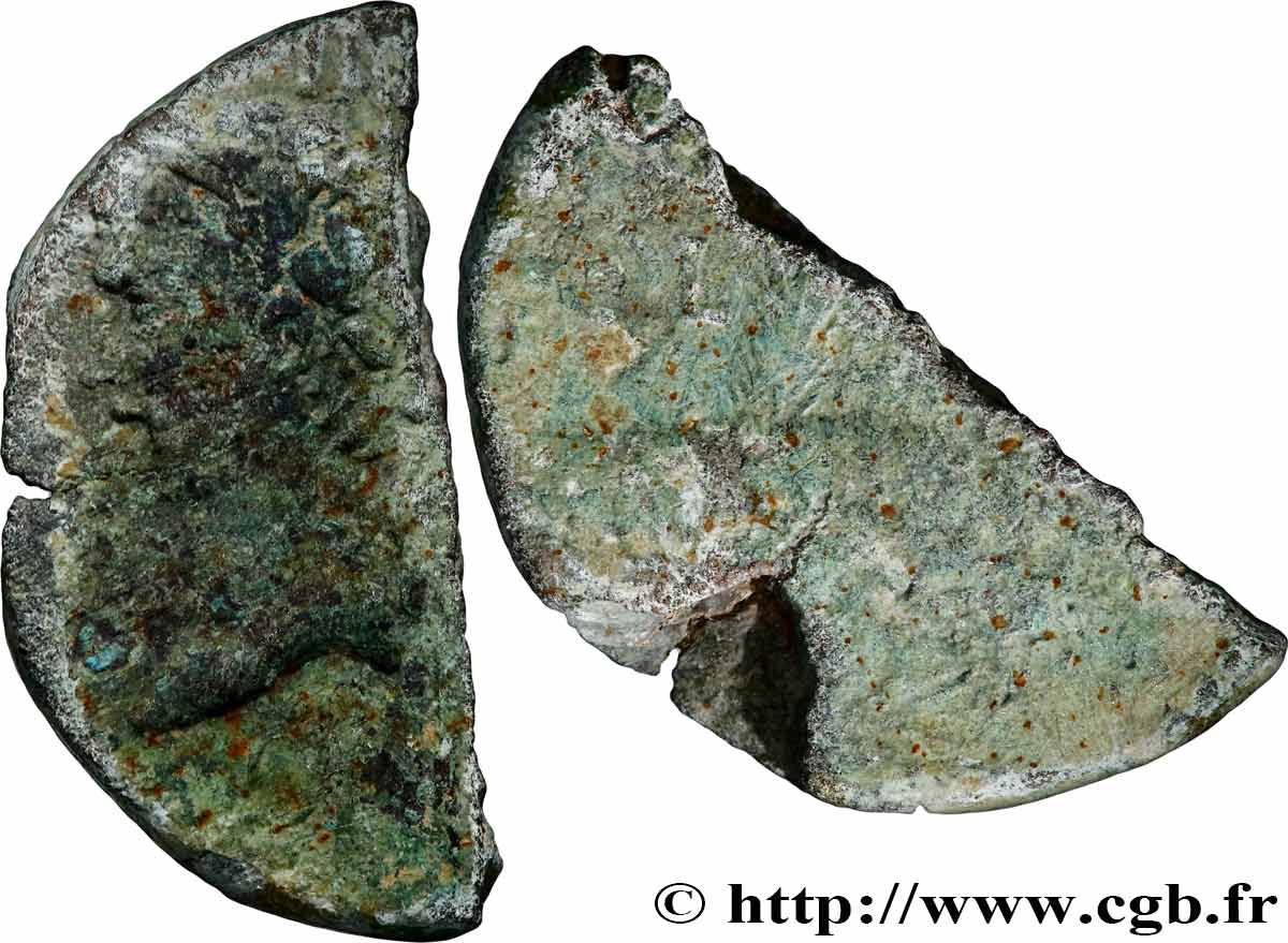 NEMAUSUS - NÎMES - AUGUSTE et AGRIPPA Dupondius NEM COL - coupé en deux TB+/TB