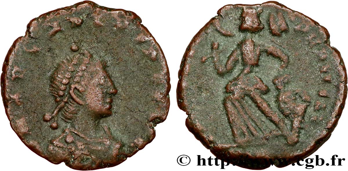 ARCADIUS Nummus, (PBQ, Æ 4) XF