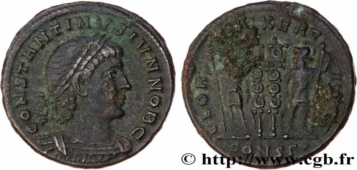 CONSTANTIN II Centenionalis ou nummus TTB