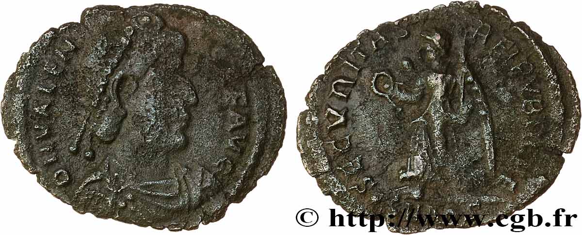 VALENS Nummus, (PB, Æ 3) TB+/TTB