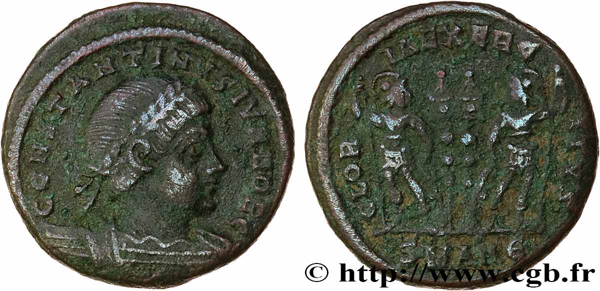 CONSTANTIN II Centenionalis ou nummus TTB