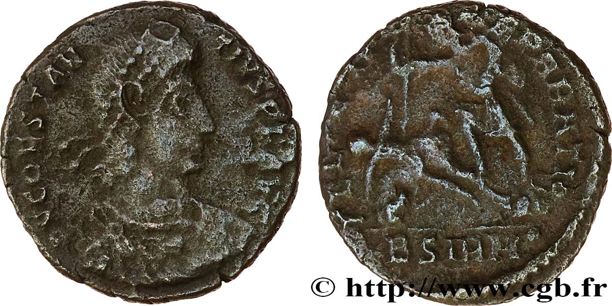 CONSTANCE II Maiorina réduite, (PB, Æ 3) TB/TB+