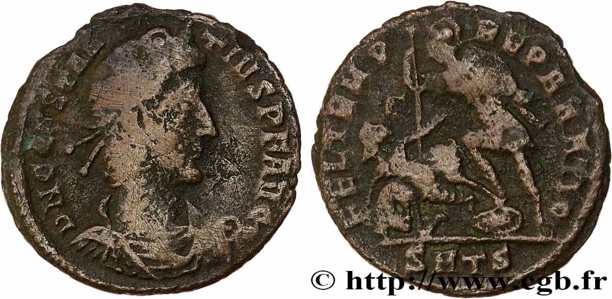 CONSTANCE II Maiorina réduite, (PB, Æ 3) TB/TB+