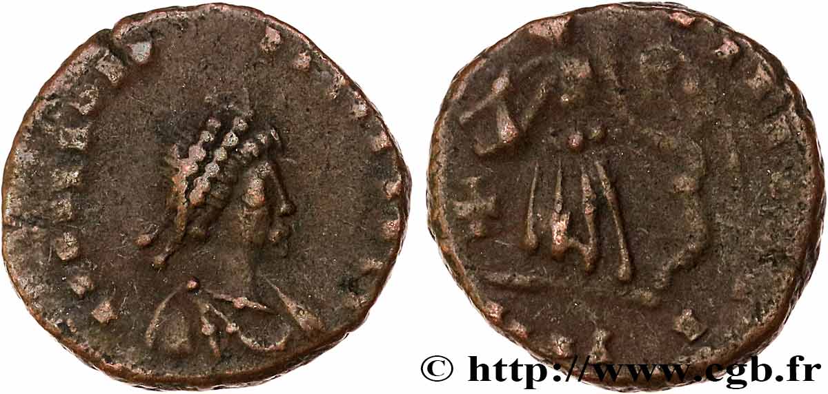 TEODOSIO I Nummus, (PBQ, Æ 4) BC+