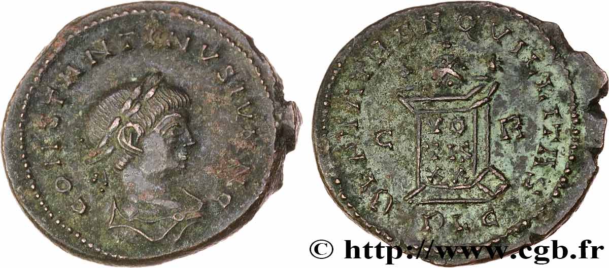 CONSTANTIN II Centenionalis ou nummus TTB+/TTB