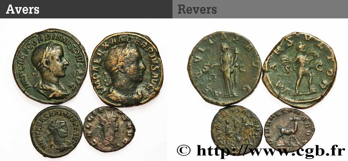 LOTS Lots de 4 monnaies du IIIe siècle lot