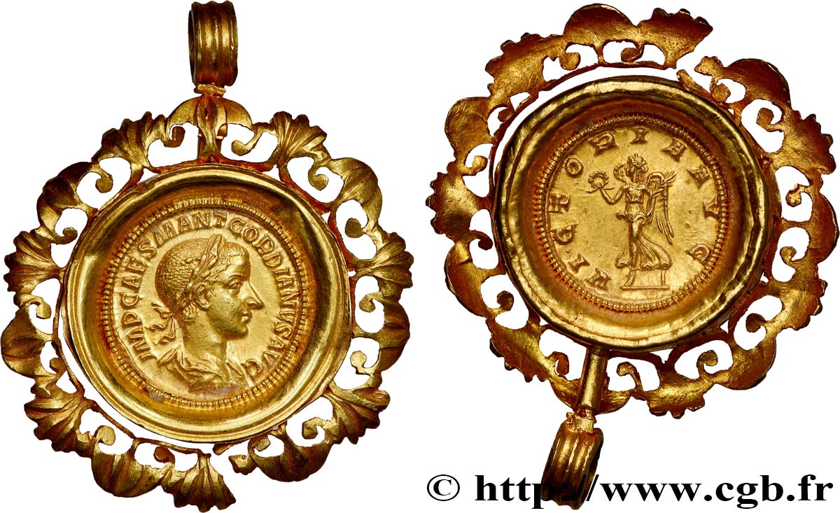 GORDIAN III Aureus monté en pendentif MS