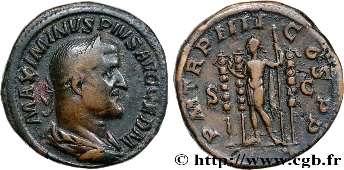 MAXIMIN Ier THRACE Sesterce TTB