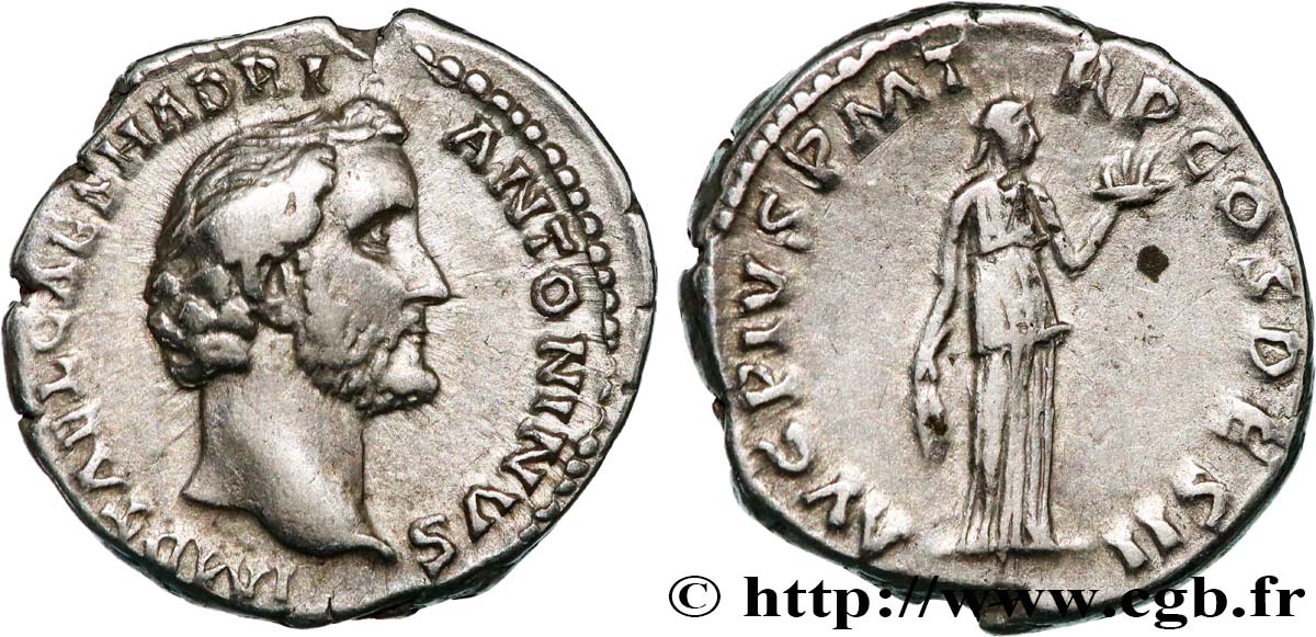 ANTONINUS PIUS Denier AU/XF